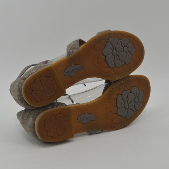 Born Womens Leather Sandals CBHB17 Size 8 Brown Embossed - Picture 8 of 13